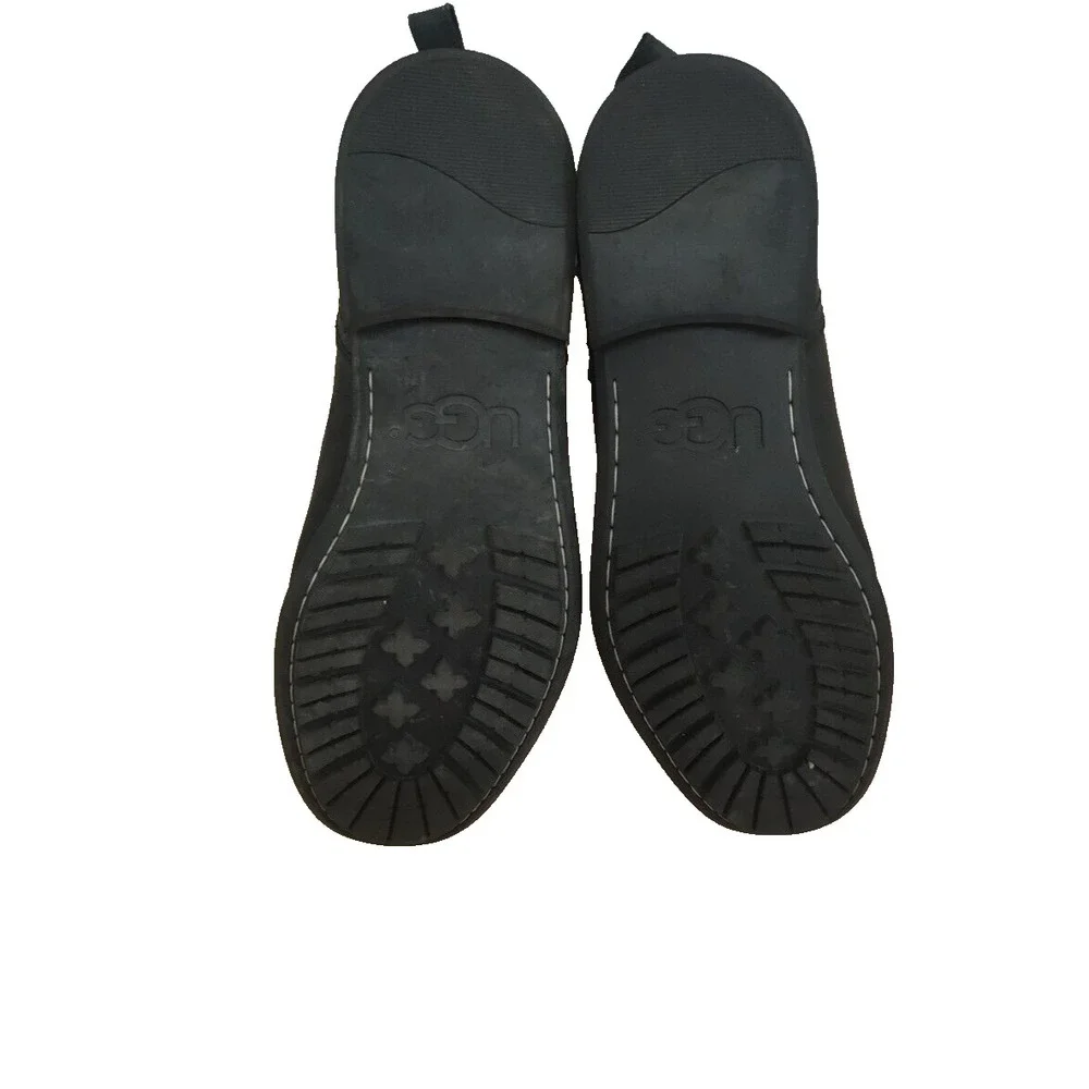 UGG Men's Black Lerette Waterproof Suede Leather Boots Size US‎ 9.5